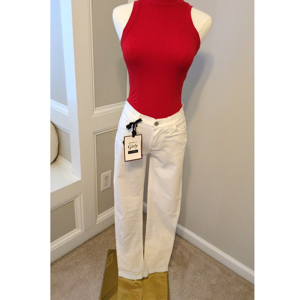 Dolce & Gabbana Girly Skinny Denim Jean in White